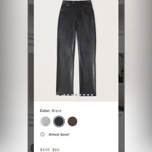 Abercrombie Leather 90s Straight Pant